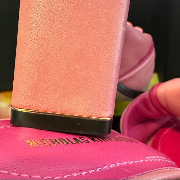 NICHOLAS KIRKWOOD Pink Twist Tie Leather Mule - Picture 9 of 14